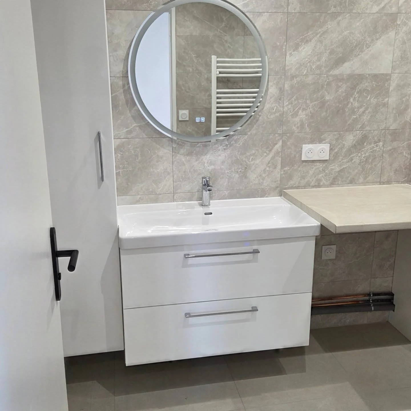 Sanitaires - Rénovation appartement réalisé par L'Empreinte du Bâtiment